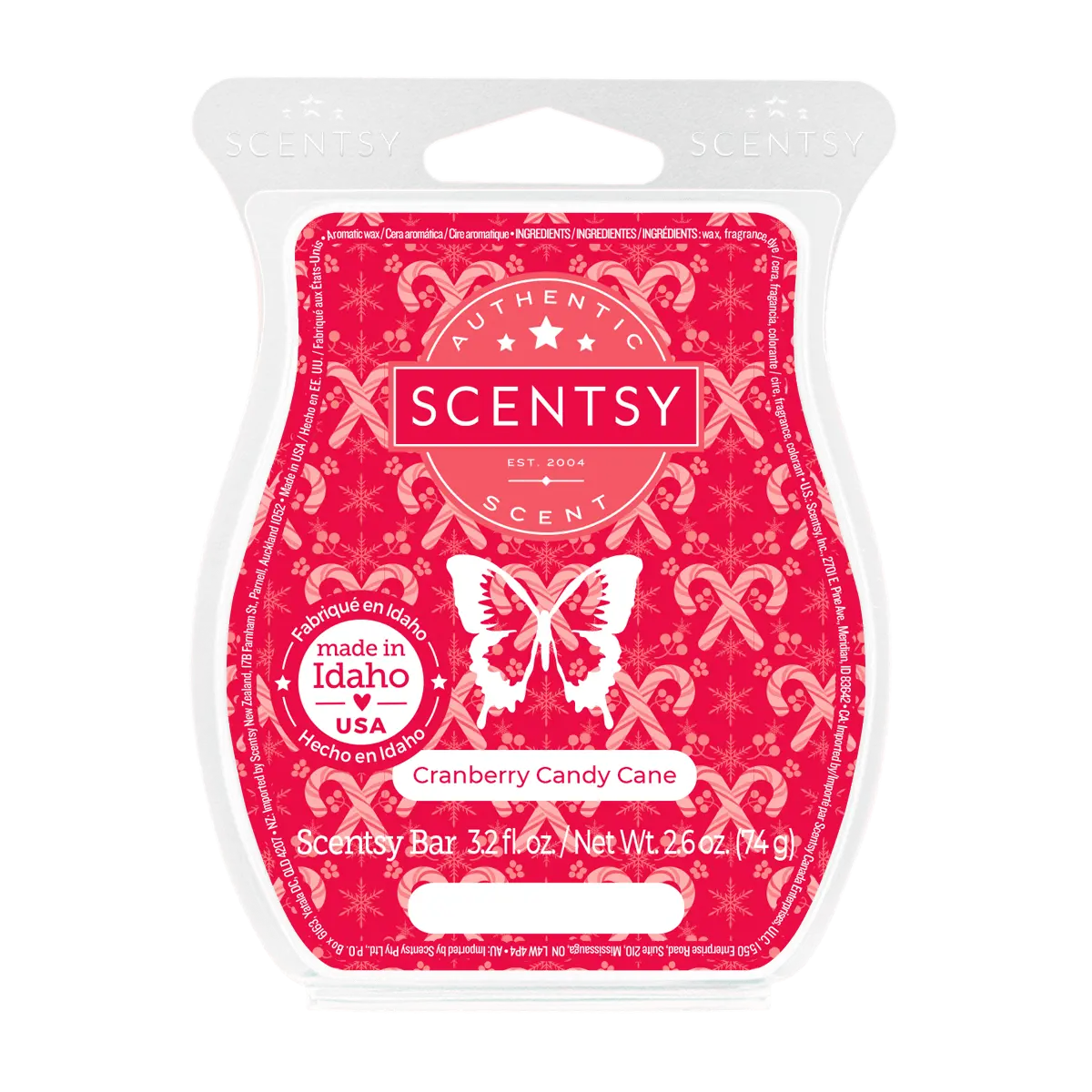 Cranberry Candy Cane Scentsy Bar - Scentsy Online Store