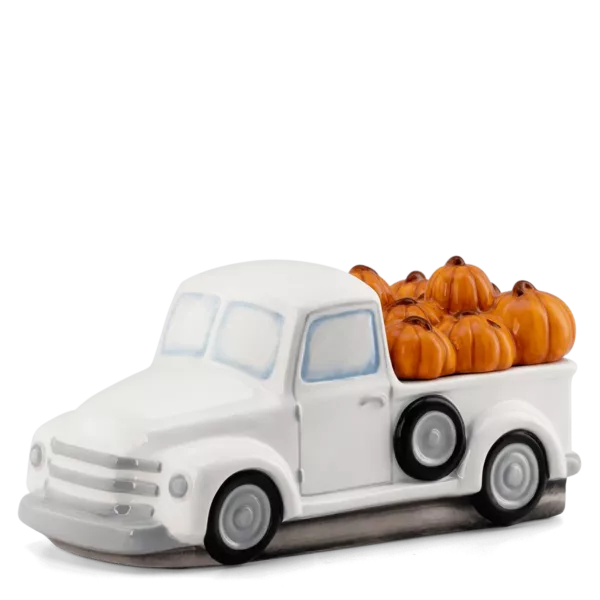 Retro White Truck Warmer + Pumpkin Delivery Lid - Image 2